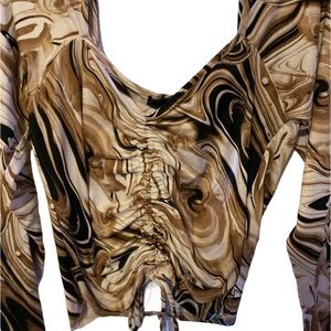 Brown, black and white marble design